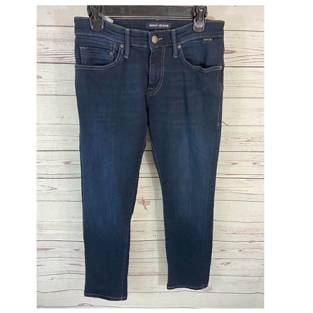 Mavi Men's Jeans Marcus Slim Straight Leg Size 28 x 28 Denim Dark Wash NWOT - Picture 3 of 5